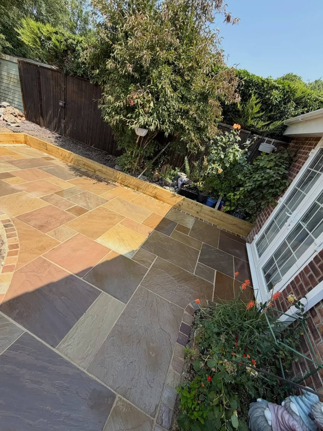Raj Sandstone Patio With Raj Green Border after photo 6