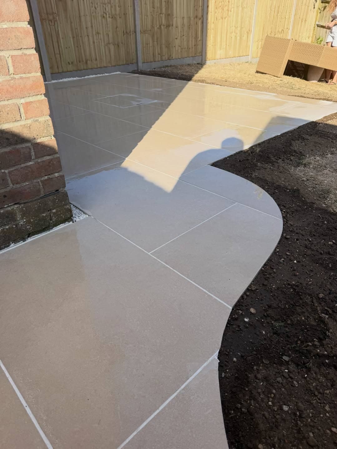 Urban Beige Porcelain Patio & Fencing after photo 3
