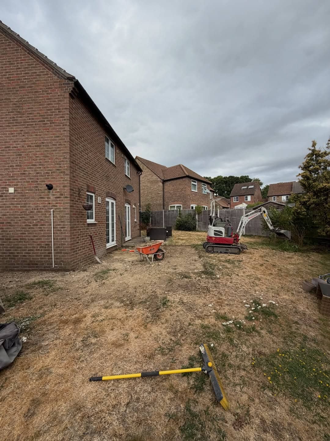 Urban Beige Porcelain Patio & Fencing before photo 1